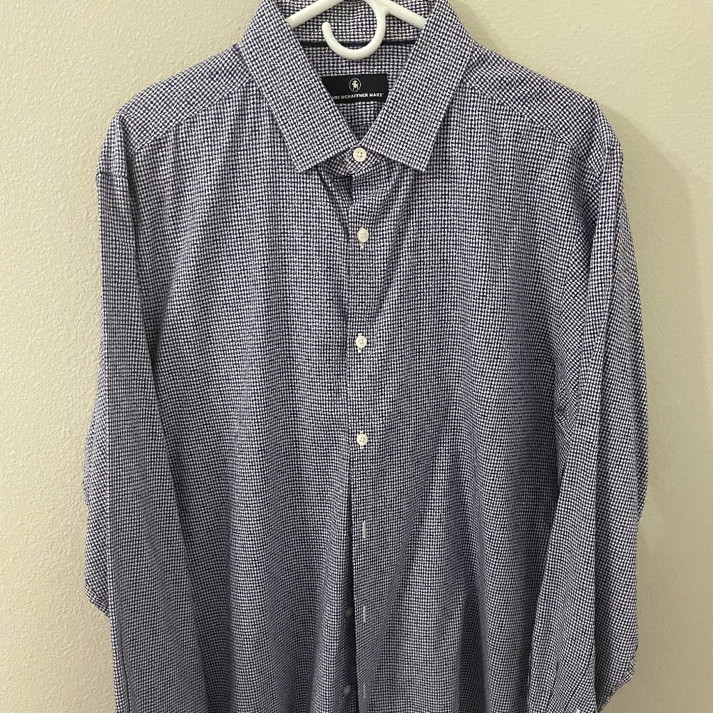 Hart Schaffner Marx Long Sleeve Button Down Shirt